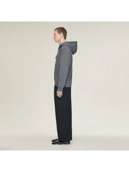 Bluza z kapturem Y-3 z kapturem frotte z logo szara