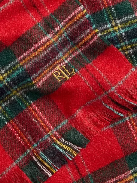 LAUREN RALPH LAUREN Set šal + kapa Rdeča črna