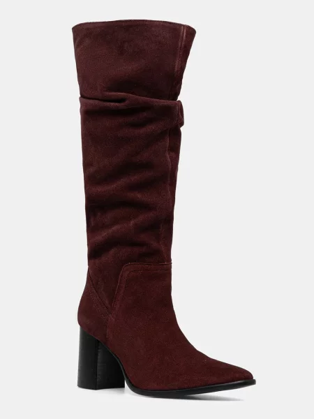 Замшеві чоботи Medicine блок бордовий