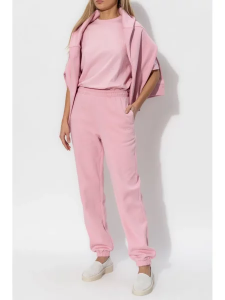 Pantaloni Rotate Birger Christensen cu broderie roz
