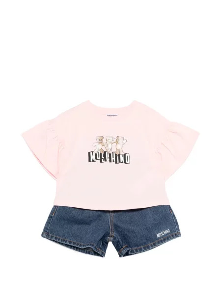 Szorty jeansowe dziecięce Moschino niebieskie