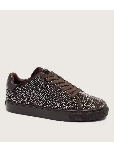 Kurt Geiger Sneakers Lennon Crystal cu adaos de piele maro