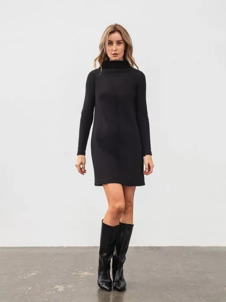 Сукні Lesia вовна/віскоза чорний