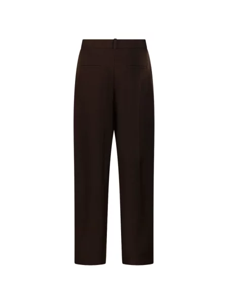 Hlače Oscar The Collection visoki struk smeđa
