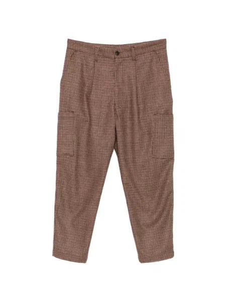 Pantaloni Eleventy cu model pepito conici maro