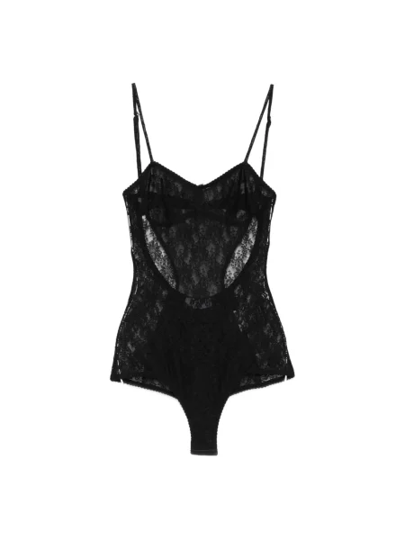 Koszulka The Attico koronkowa czarna