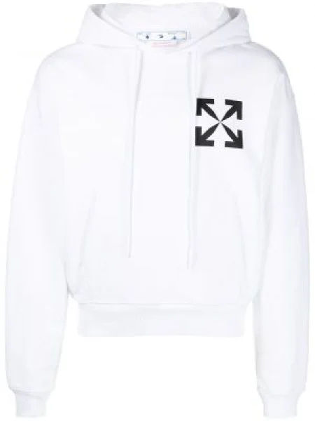 Hanorac cu glugă Off-white cu imagine