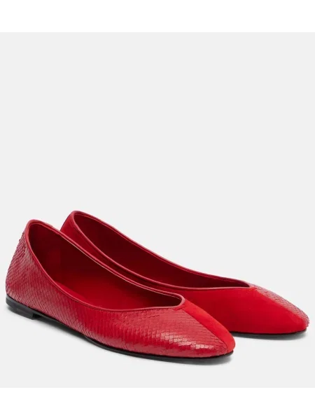 Balerini Jacquemus din piele roșu