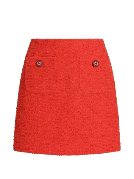 Fusta mini Dolce & Gabbana din tweed portocaliu