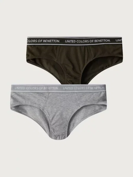 United Colors of Benetton nohavičky detské s elastanom sivá