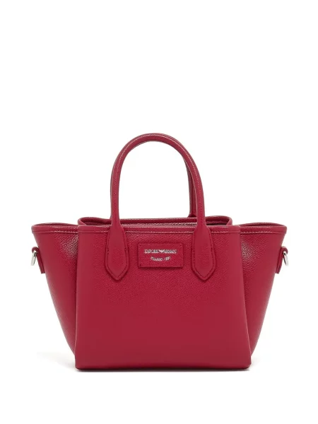 Geantă messenger Emporio Armani din piele roșu