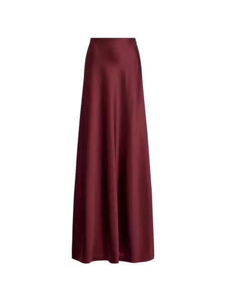 Fusta maxi Ralph Lauren Collection din satin roșu