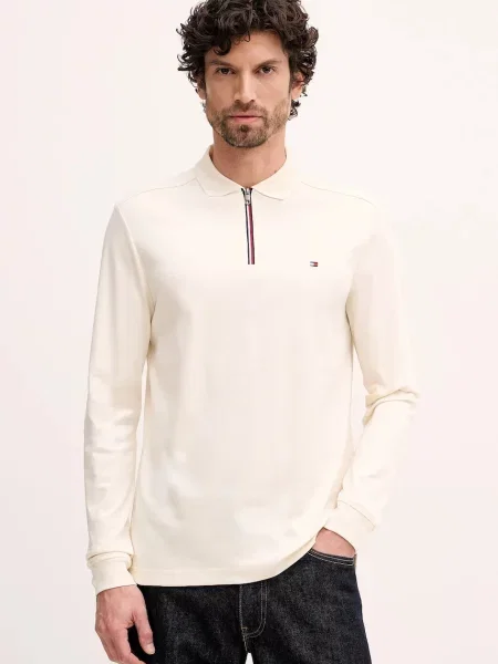 Tricou mânecă lungă Tommy Hilfiger bej