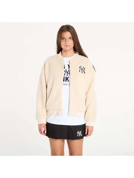 Jachetă New Era MLB Sherpa Bomber New York Yankees Light Cream M
