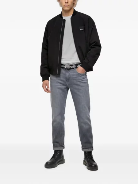 Blugi drepți Karl Lagerfeld Jeans gri