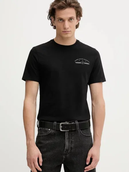 Тениска Guess Jeans с принт черно