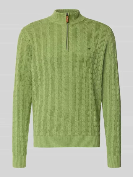 Sweter z dzianiny z krótkim zamkiem błyskawicznym Fynch-hatton