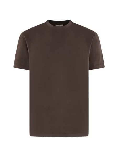 Scurt tricou Valenza cu decolteu rotund maro