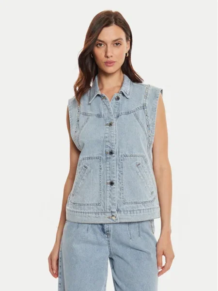 Дънков елек Morgan GAK дамски преходен модел GAK синьо