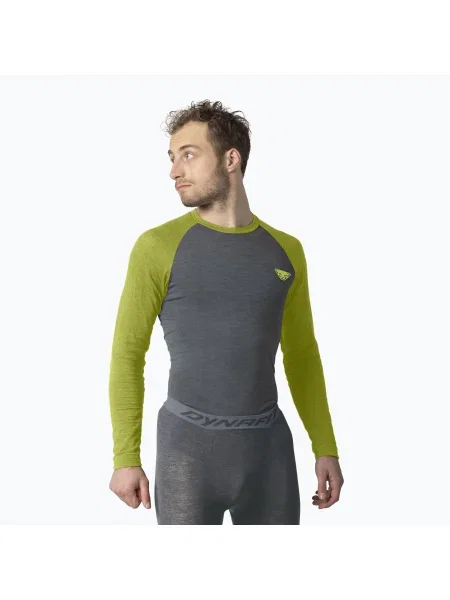 Tricou termic cu mânecă lungă pentru bărbați DYNAFIT Tour Light Merino golden lime auriu