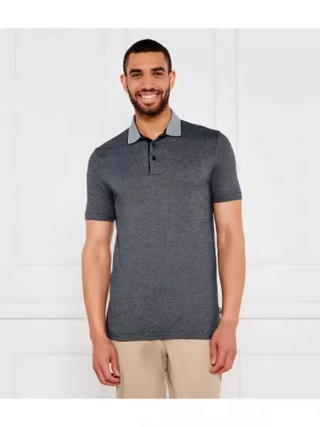 BOSS BLACK Polo H-Pitton | mercerizat negru