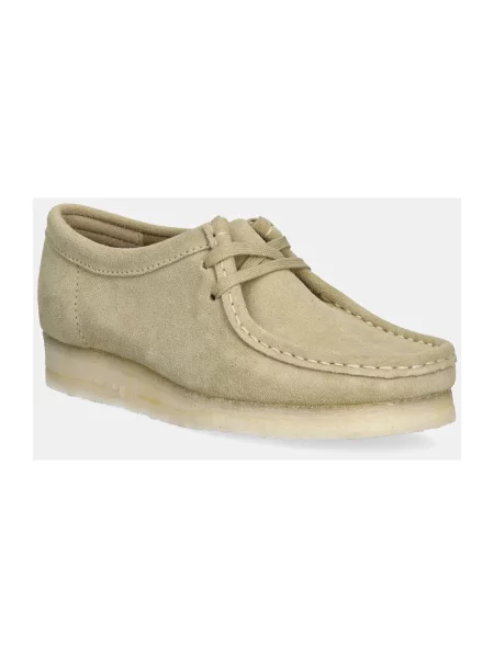 Mokasyny Clarks Originals na płaskim obcasie zielone