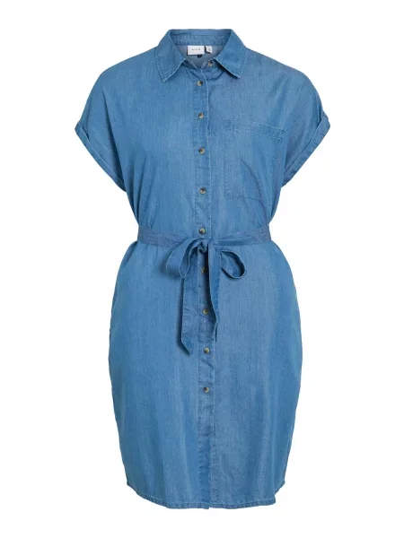 VILA Rochie tip bluză VINORI denim albastru