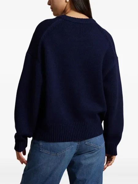 Căciulă Polo Ralph Lauren cu broderie cu dungi cowboy roșu