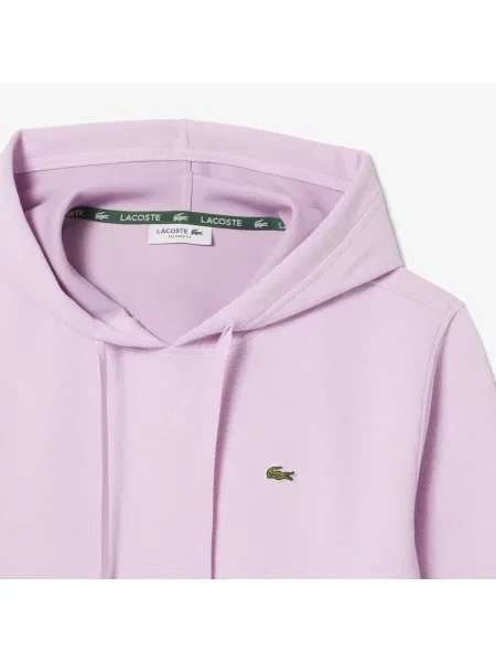 Lacoste Bluza Z Kapturem Z Piki różowa