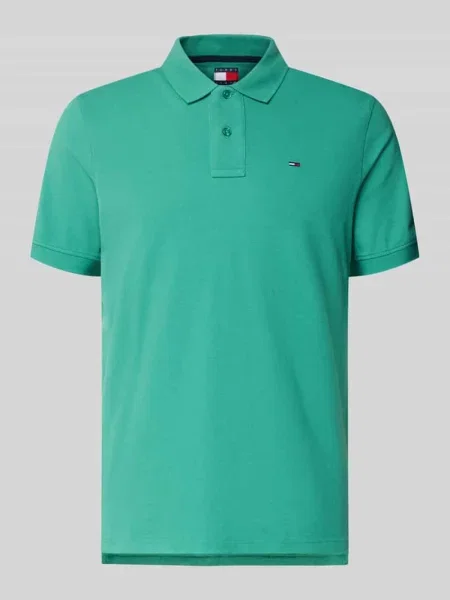 Koszulka polo o kroju Regular Fit z czystej bawełny Tommy Jeans zielona