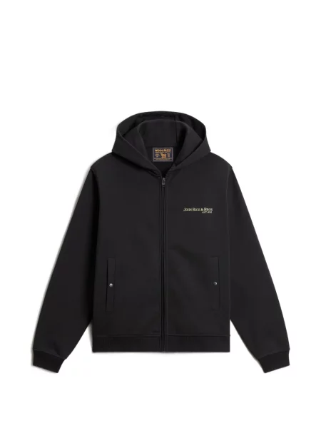 Hanorac cu glugă Woolrich cu imagine negru