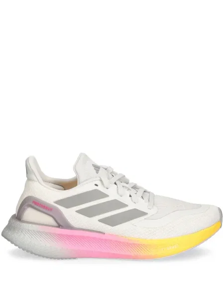 Бягане топ Adidas изрязани с принт бяло