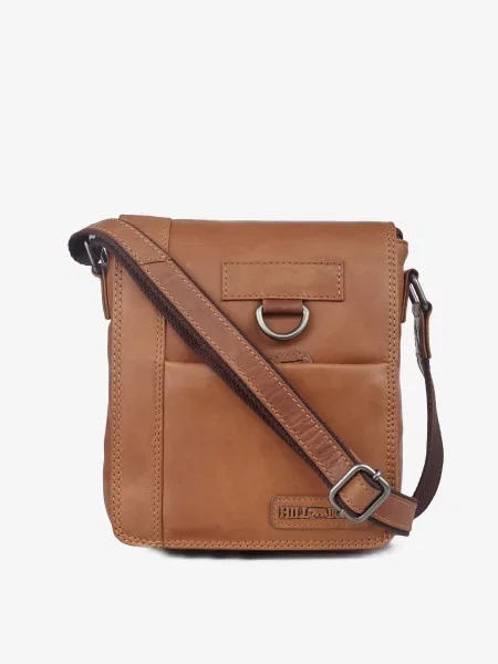 Кожаная сумка через плечо Hill Burry коричневая