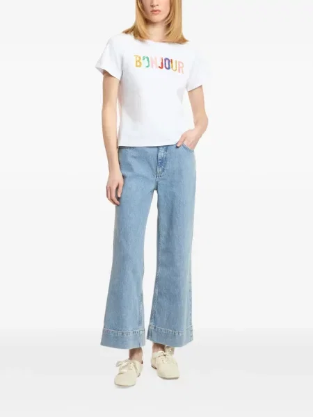 Tricou Cinq A Sept cu imagine alb