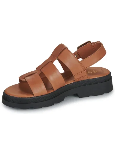 Pantofi Clarks cu bretele maro