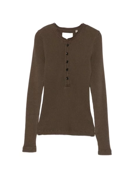 Top Citizens Of Humanity tricotate cu guler henley verde
