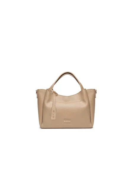 Torebka hobo Nerogiardini skórzana beżowa