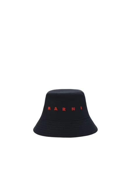 Kapelusz Marni z logo czarny