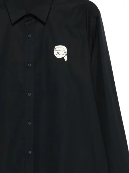 Košulja Karl Lagerfeld s autogramom plava