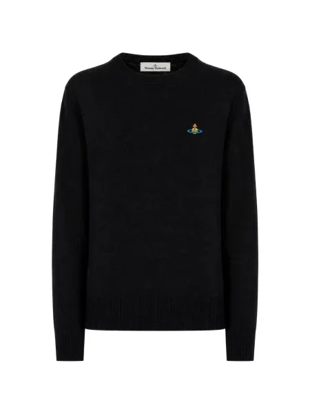Pulover Vivienne Westwood cu broderie negru