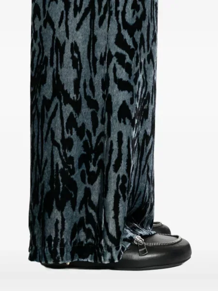 Pantaloni Forte_forte cu imagine albastru