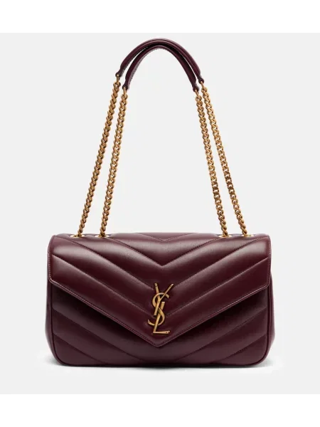 Geanta de piele Saint Laurent din piele bordo
