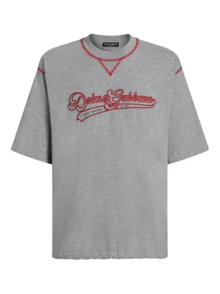 Tricou Dolce & Gabbana cu broderie gri