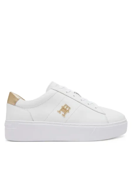 Tommy Hilfiger Sportcipők Platform Court Sneaker Metallics fehér