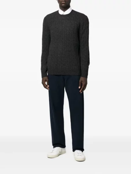 Кариран вълнен суичър с качулка Polo Ralph Lauren бродиран зелено