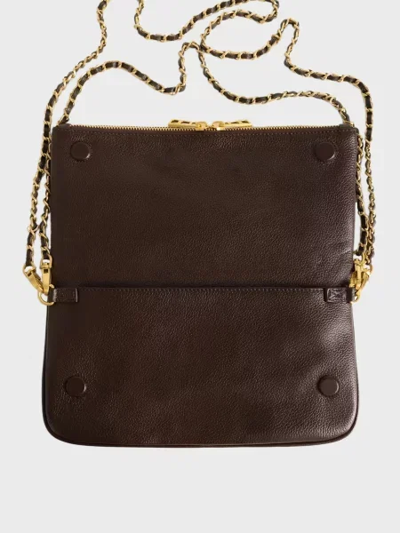 Шкіряний клатч Zadig&voltaire коричневий