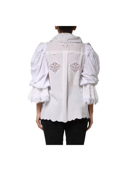 Bluzka Dolce And Gabbana koronkowa biała