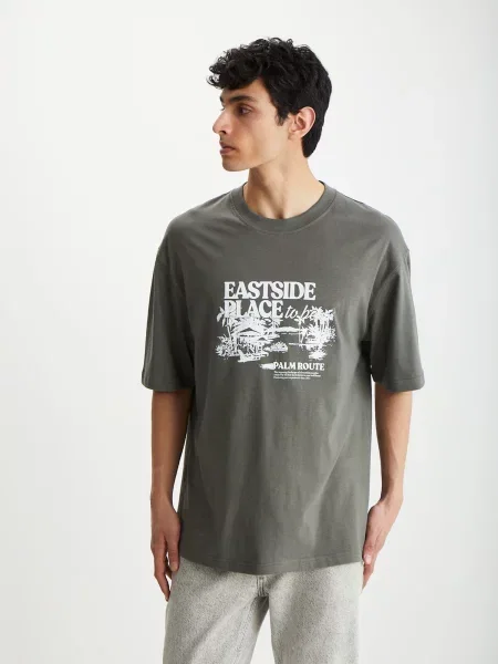 Grimelange Majica temno siva bela