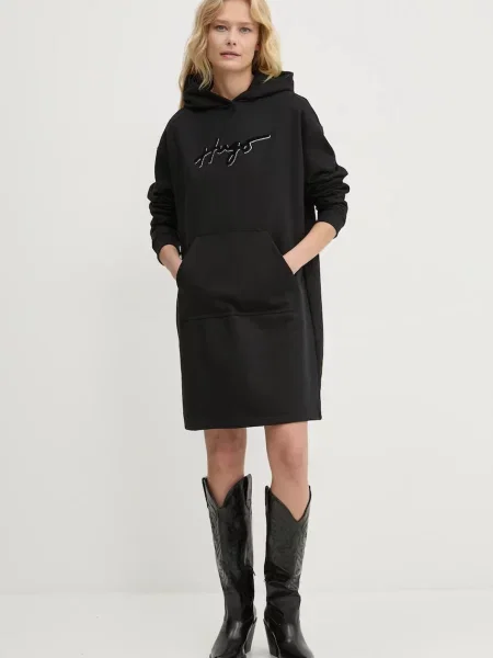 HUGO rochie din mini oversize negru