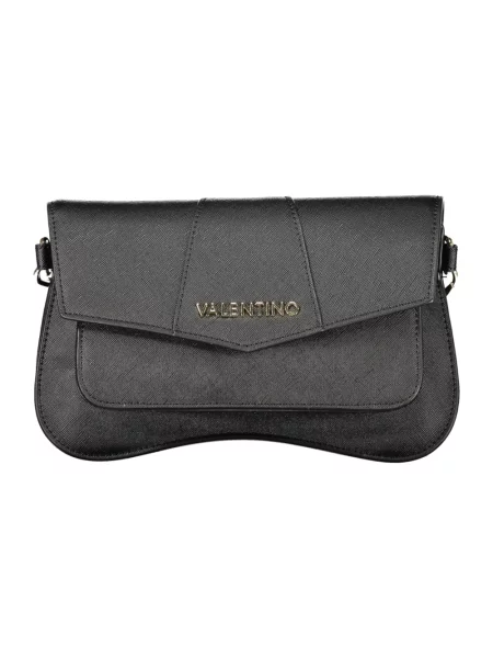 Lniana torebka Valentino Handbags czarna